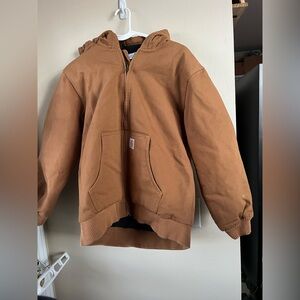 Carhartt Youth Quilt Lined Hooded Canvas Full Zip Jacket